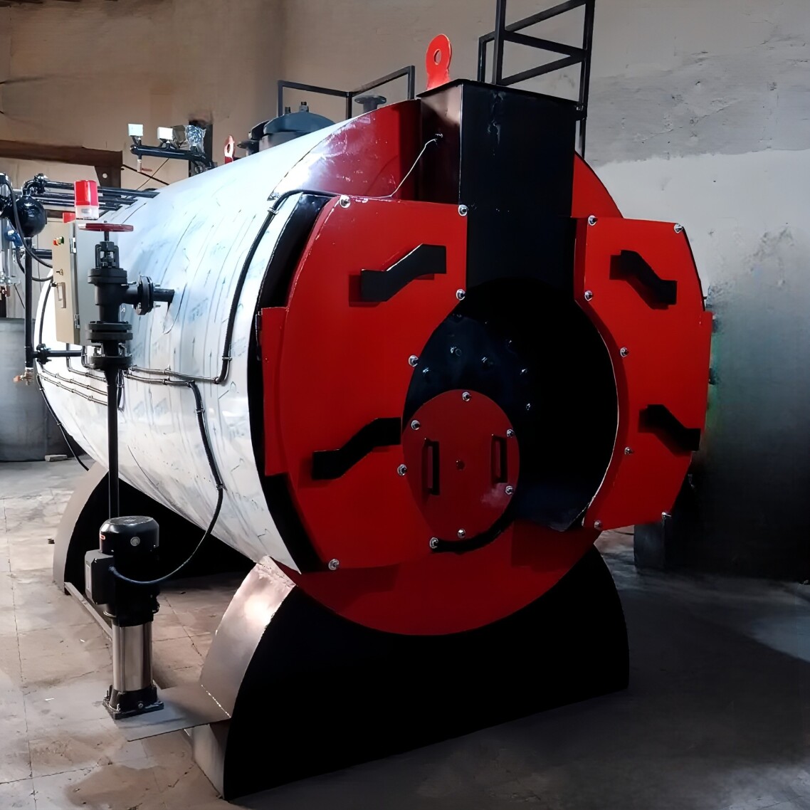 نمای پشت دیگ بخار